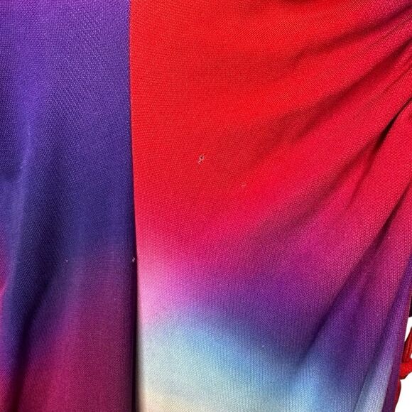 REBECCA VALLANCE Del Prado Cutout Printed Jersey Midi Dress Size 6 - Picture 11 of 11